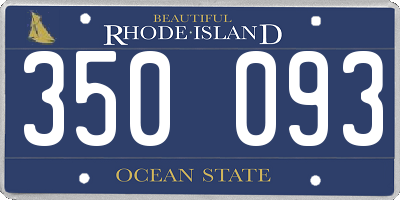 RI license plate 350093