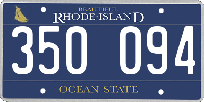RI license plate 350094