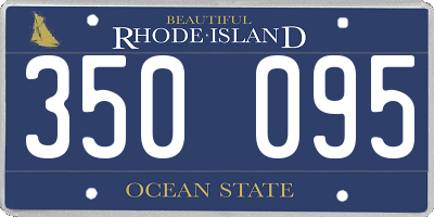 RI license plate 350095
