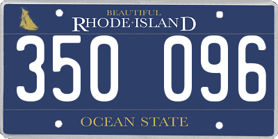 RI license plate 350096