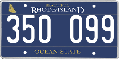 RI license plate 350099