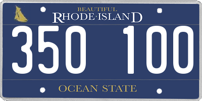 RI license plate 350100