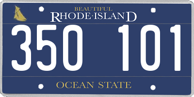 RI license plate 350101
