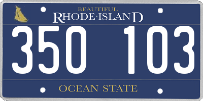 RI license plate 350103