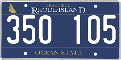 RI license plate 350105