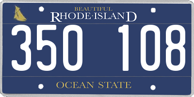 RI license plate 350108
