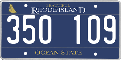 RI license plate 350109