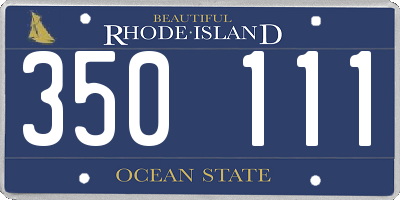 RI license plate 350111