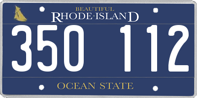 RI license plate 350112