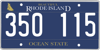 RI license plate 350115