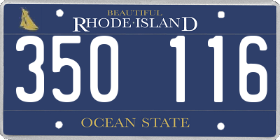 RI license plate 350116