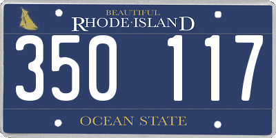 RI license plate 350117