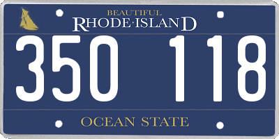 RI license plate 350118