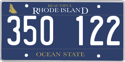 RI license plate 350122