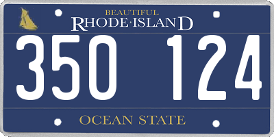 RI license plate 350124