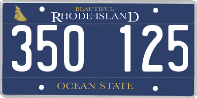 RI license plate 350125