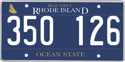 RI license plate 350126