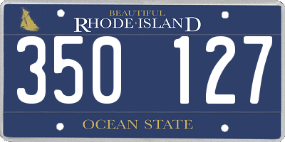 RI license plate 350127