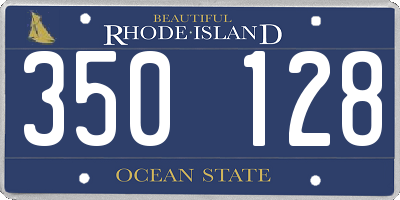 RI license plate 350128