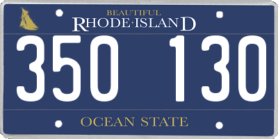 RI license plate 350130