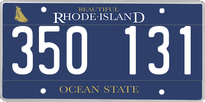 RI license plate 350131