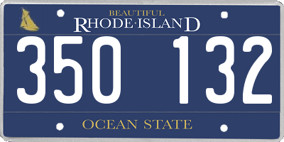RI license plate 350132