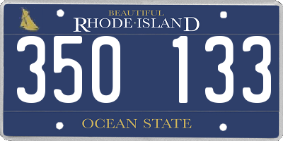 RI license plate 350133