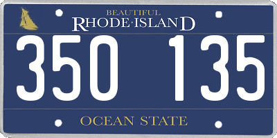 RI license plate 350135