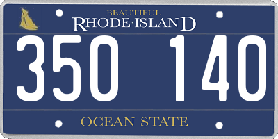 RI license plate 350140