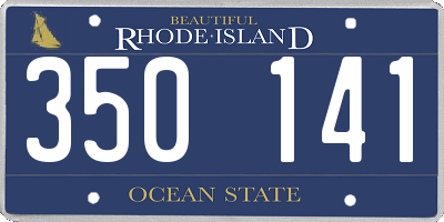 RI license plate 350141