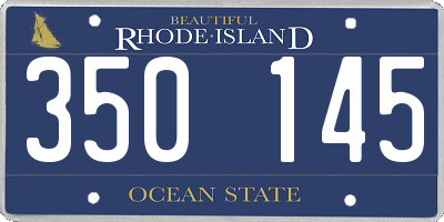 RI license plate 350145