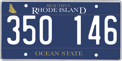 RI license plate 350146