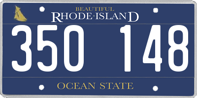 RI license plate 350148