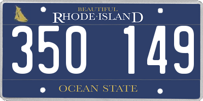 RI license plate 350149
