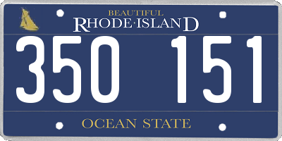 RI license plate 350151