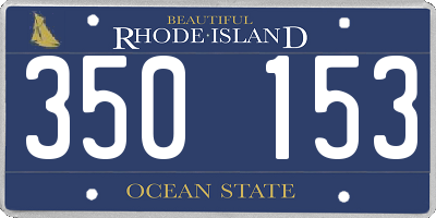RI license plate 350153