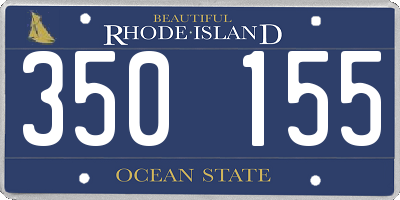 RI license plate 350155