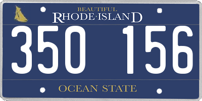 RI license plate 350156