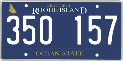 RI license plate 350157