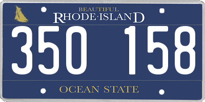 RI license plate 350158
