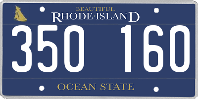 RI license plate 350160