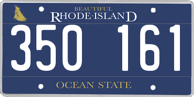 RI license plate 350161