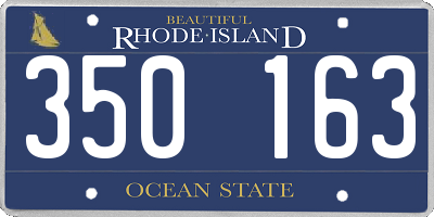 RI license plate 350163