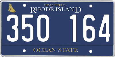 RI license plate 350164