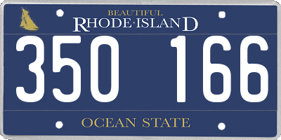 RI license plate 350166