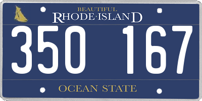 RI license plate 350167