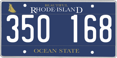 RI license plate 350168