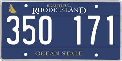 RI license plate 350171
