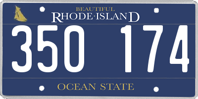 RI license plate 350174