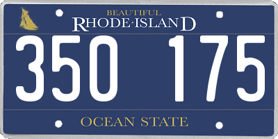RI license plate 350175